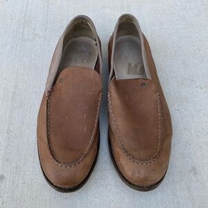 Diesel brown leather loafer shoes men’s size 10.5